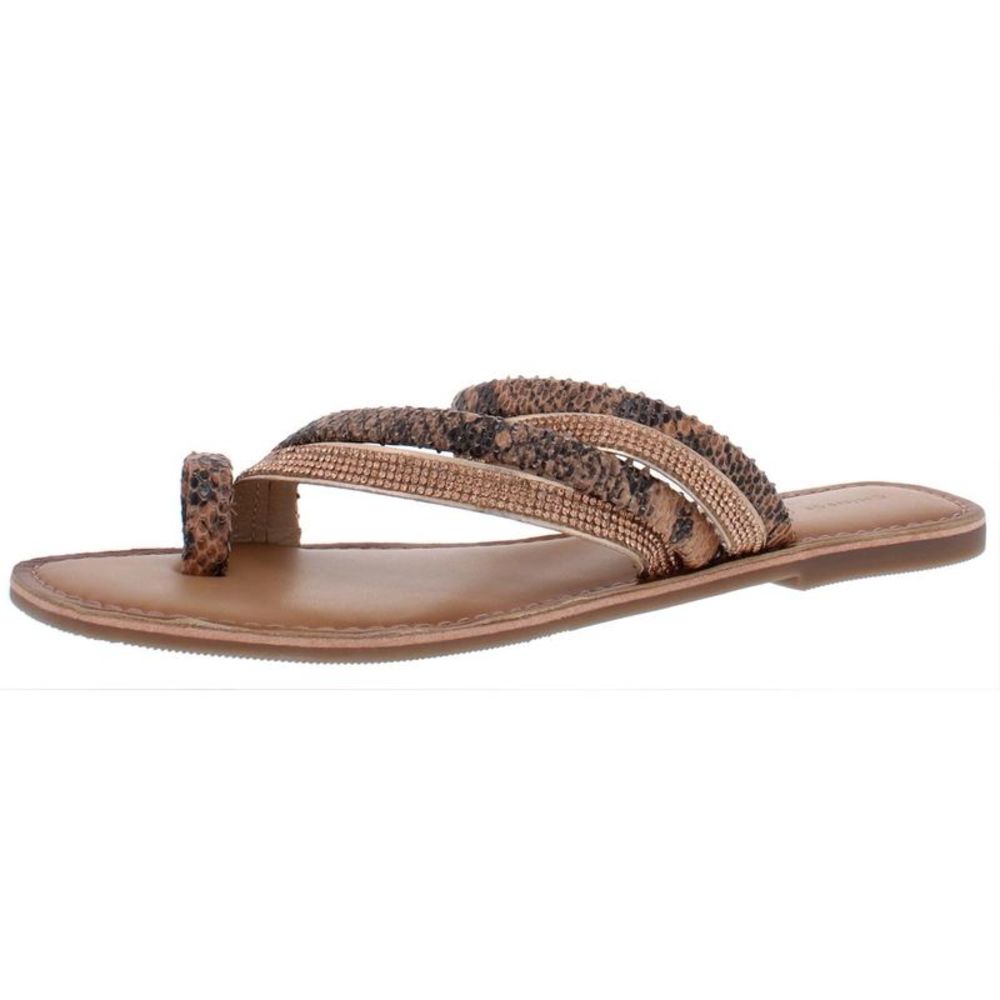 Chinese Laundry Womens Solar Pink Leather Embellished Slide Sandals Shoes NWT